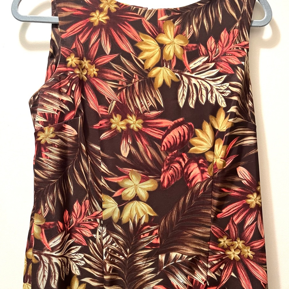 AB Studio Tropical Floral Sleeveless Dress size 12 NWT